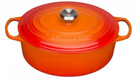 Le Creuset Bräter Oval Signature ofenrot 40 cm 