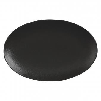 CAVIAR BLACK Platte oval, 25 x 16 cm Maxwell Williams 
