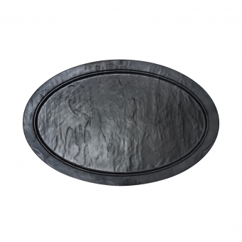 Melamin XXL-Platte oval schwarz matt Q Squared 