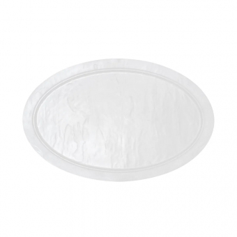Melamin XXL-Platte oval weiß matt Q Squared 