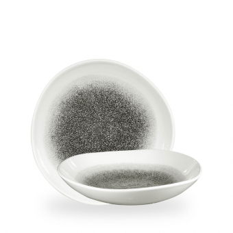 Churchill Studio Prints Raku Quartz Black Teller tief organic 25,3 cm 