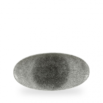 Churchill Studio Prints Raku Quartz Black Platte oval 29,9 x 15 cm 