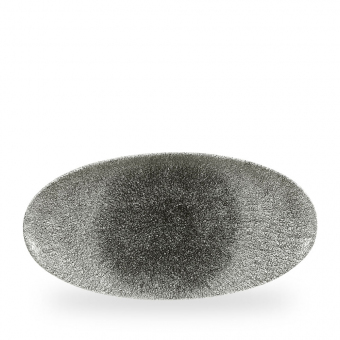 Churchill Studio Prints Raku Quartz Black Platte oval 34,7 x 17,3 cm 