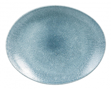 Churchill Studio Prints Raku Topaz Blue Platte oval coupe 27 x 22,9 cm 