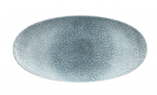 Churchill Studio Prints Raku Topaz Blue Platte oval 34,7 x 17,3 cm 