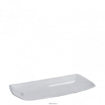 Rechteckplatte 30x18 cm Tokio Uni Weiß, Saturnia 
