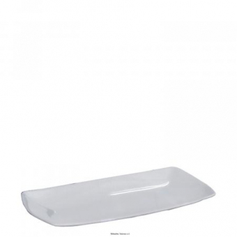 Rechteckplatte 30 x 18 cm Tokio Uni weiß Saturnia 