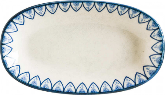 Mid White Gourmet Platte oval 15 x 8,5 cm Esnaf von Bonna 