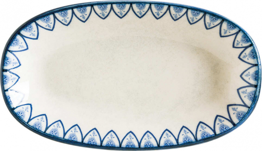 Mid White Gourmet Platte oval 19 x 11 cm Esnaf von Bonna 