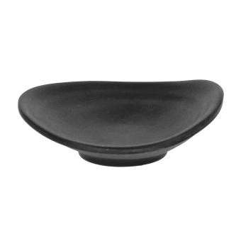 Platte oval 10,5 x 9,5 cm Show Plate Nero Melamine Tognana 