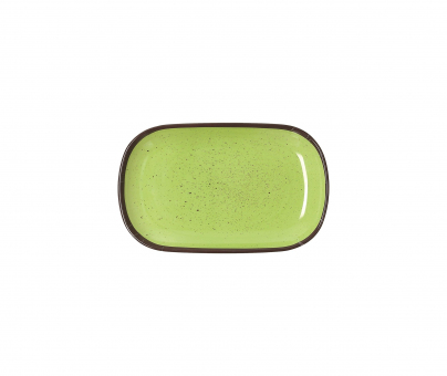 Platte oval 18 x 11 cm Show Plate Colourful Melamine Verde Tognana 