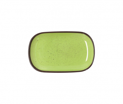 Platte oval 21 x 13,5 cm Show Plate Colourful Melamine Verde Tognana 