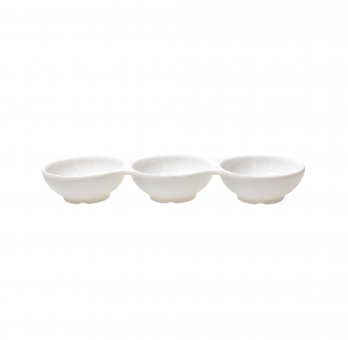 Soßenschale 3 Teilig 23 x 7,5 cm Show Plate Bianco Melamine Tognana 