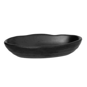 Platte oval 14 x 8 cm Show Plate Nero Melamine Tognana 