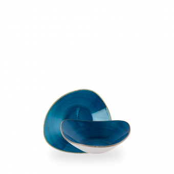 Churchill Stonecast Java Blue dreieckige Schale 15,3 cm 