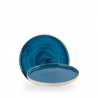 Churchill Stonecast Java Blue Teller mit erhöhtem Rand 21 cm 