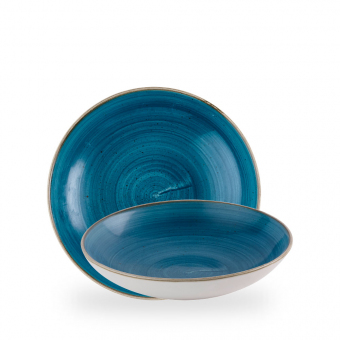 Churchill Stonecast Java Blue Teller mit erhöhtem Rand 26 cm 