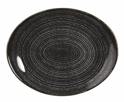 Churchill Studio Prints Homespun Charcoal Black Platte oval coupe 31,7 x 25,5 cm ab 480 Stück