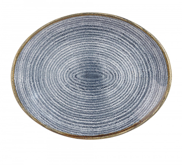 Churchill Studio Prints Homespun Slate Blue Platte oval 31,7 x 25,5 cm 