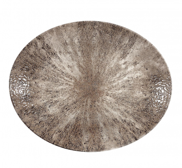 Churchill Studio Prints Stone Zircon Brown Platte oval coupe 31,7 x 25,5 cm 
