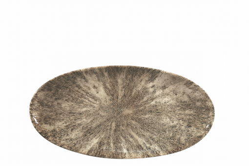 Churchill Studio Prints Stone Zircon Brown Platte oval 29,9 x 15 cm 