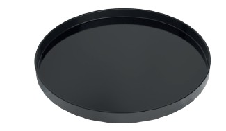 Tablett Rund Venezia Schwarz  von Primeware 