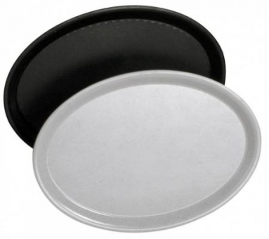 Tablett oval, Glasfaser Polyester, schwarz 