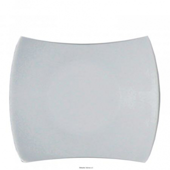 Teller flach 31x26 cm Tokio Uni Weiß, Saturnia 