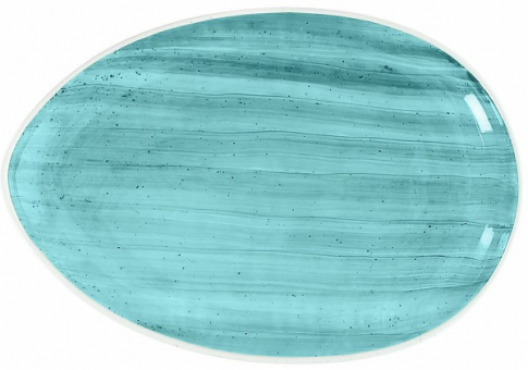 Teller oval 31 cm azzurro Geschirrserie B-RUSH Tognana ab 96 Stück