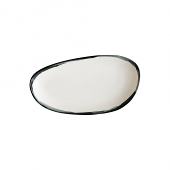 Vago Platte tief 20 x 12cm Lavis Black von Bonna 