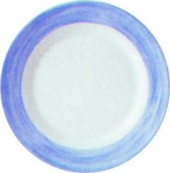 Teller flach 25,2 cm Brush blue Arcoroc 