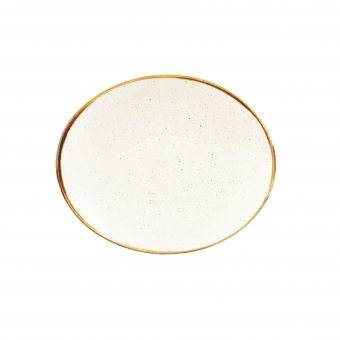 Churchill Stonecast Barley White Coup Teller oval 19,2cm 