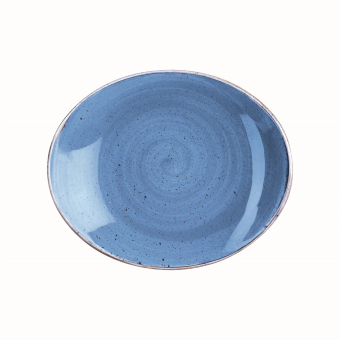 Churchill Stonecast Cornflower Blue Coup Teller oval 19,2cm 