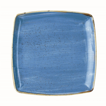 Churchill Stonecast Cornflower Blue Teller quadratisch flach 26,8x26,8cm 
