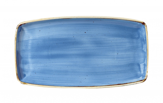 Churchill Stonecast Cornflower Blue Oblong Platte 35x18,5cm 