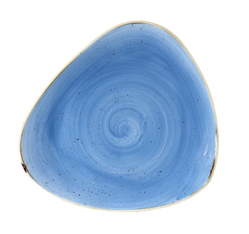 Churchill Stonecast Cornflower Blue Teller flach dreieckig 26,5cm 