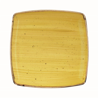 Churchill Stonecast Mustard Seed Yellow Teller quadratisch flach 26,8x26,8cm 