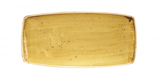 Churchill Stonecast Mustard Seed Yellow Oblong Platte 29,5x15cm 