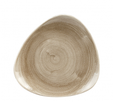 Churchill Stonecast Patina Antique Taupe Teller flach dreieckig 22,9cm 