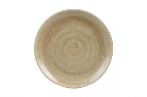 Churchill Stonecast Patina Antique Taupe Teller flach coupe 21,7cm 