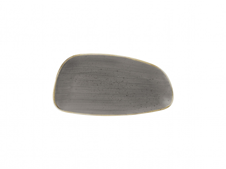 Churchill Stonecast Peppercorn Grey Chefs Geo Platte 30x15,5cm 