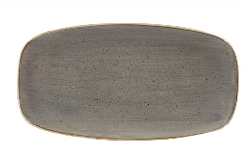 Churchill Stonecast Peppercorn Grey Chefs Oblong Platte 35,5x18,9cm 