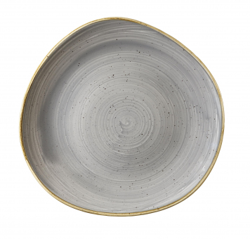 Churchill Stonecast Peppercorn Grey Teller flach rund organic 28,6cm 