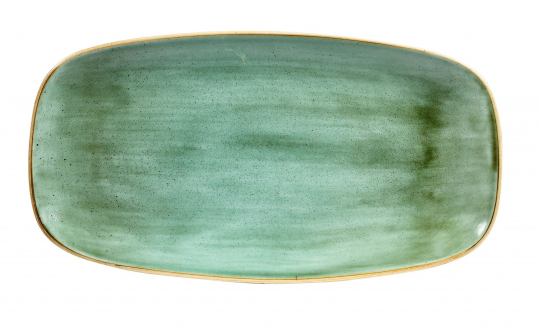 Churchill Stonecast Samphire Green Chefs Oblong Platte 35,5x18,9cm 