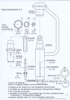 Ersatz Düsenstift 16-5  zur Portioniererdusche Modell 16 Stöckel 