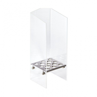Eistütensilo Nr. 509B Plexi / Edelstahl von Stöckel 509B Plexi braun / 9 x 26 mm, 4 x 31 mm