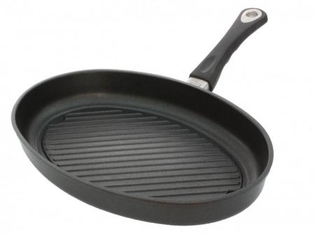 AMT Profi Fischpfanne mit Grillboden u.Saft/Fettrinne, abnehmbarer Stiel - Induktion  