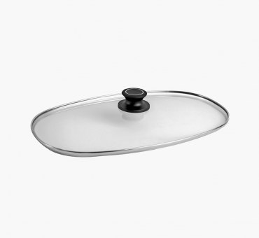 AMT Glasdeckel für Bräter Maße 33 x 22 cm für Artikel 63222 / 3222, Rand u. Knopf