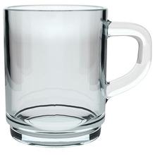 Glühweinglas Henkelbecher 0,2l Klarglas, mit Druck ab 150 Stück geeicht 0,2l Druck 1-farbig 