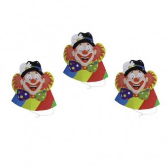 Hütchen Clownsgesicht, 60 Stück 